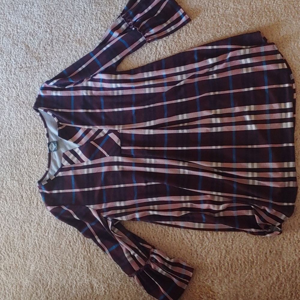 Super soft plaid boho dress
